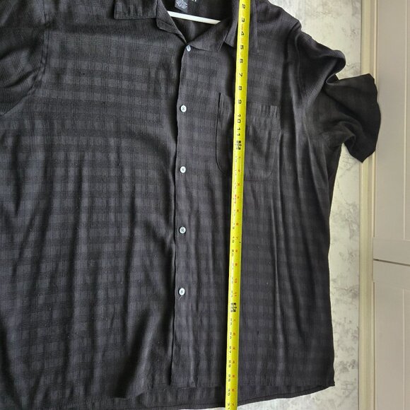 John Henry Men's Black Short Sleeve Button-Up Shirt XXL - Picture 5 of 5
